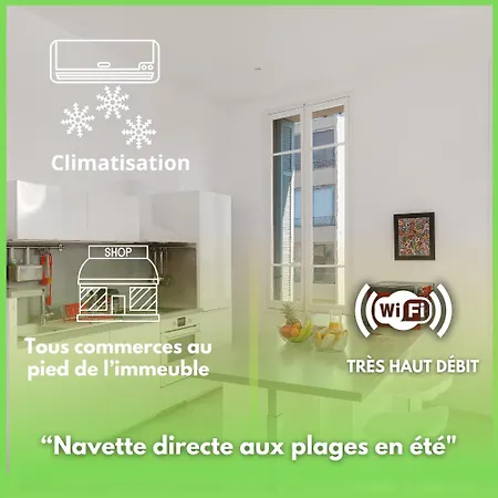 Апартаменти Grand T2 Hausmannien Face A La Gare - Thd Fibre - Park Proche - Clim